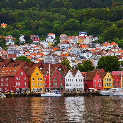 Bergen coloured houses