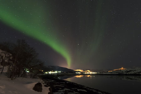 Northern lights across Alta, Norway