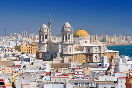 View of buildings in Cadiz, Spain