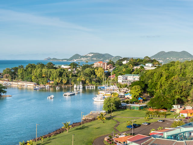 Beautiful view of the Castries, St Lucia