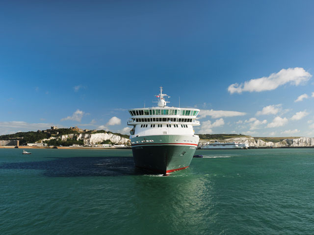 Balmoral cruising out of the port of Dover