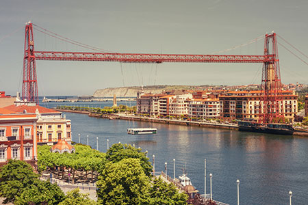 bilbao getxo portugalete vizcaya puente baskisch brug spain pont baskische verbindt biscaye steden europea imprescindibles liens villes basques bizkaia paseo