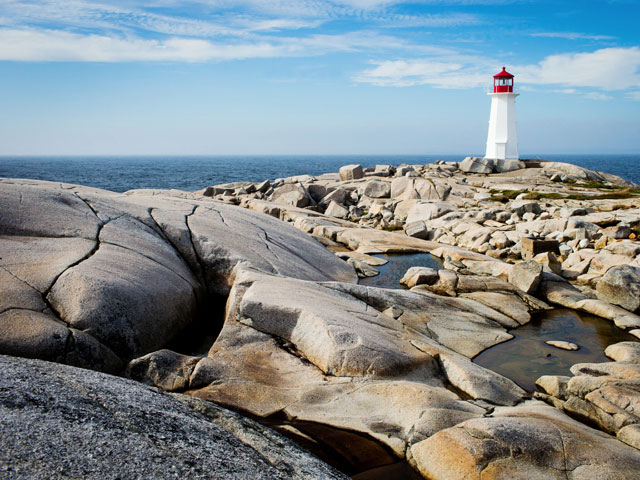Peggs Cove lighthous in Halifx, Nova Scotia