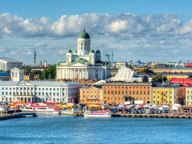 Skyline with Helsinki Cathedral in view, Finland