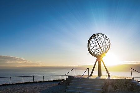 The Midnight Sun in North Cape, Honningsvag