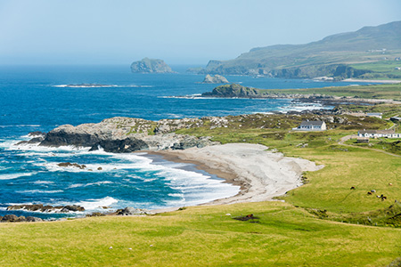 Landscape of Ireland, the Malin Head in Donegal, Killybegs