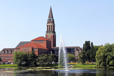 The tower of Kiel's town hall, Germany