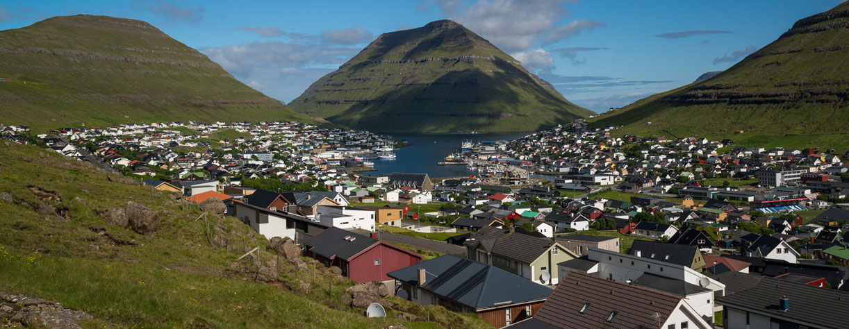 View over Klasvik, Faroe Islands