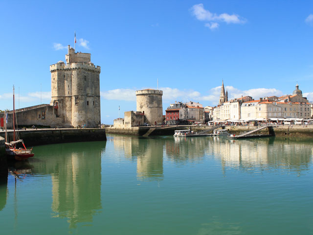 Beautiful view of La Rochelle Harbour, France