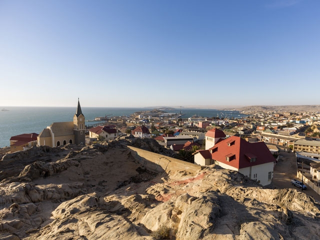 Panoramic view of Luderitz town, Nambia