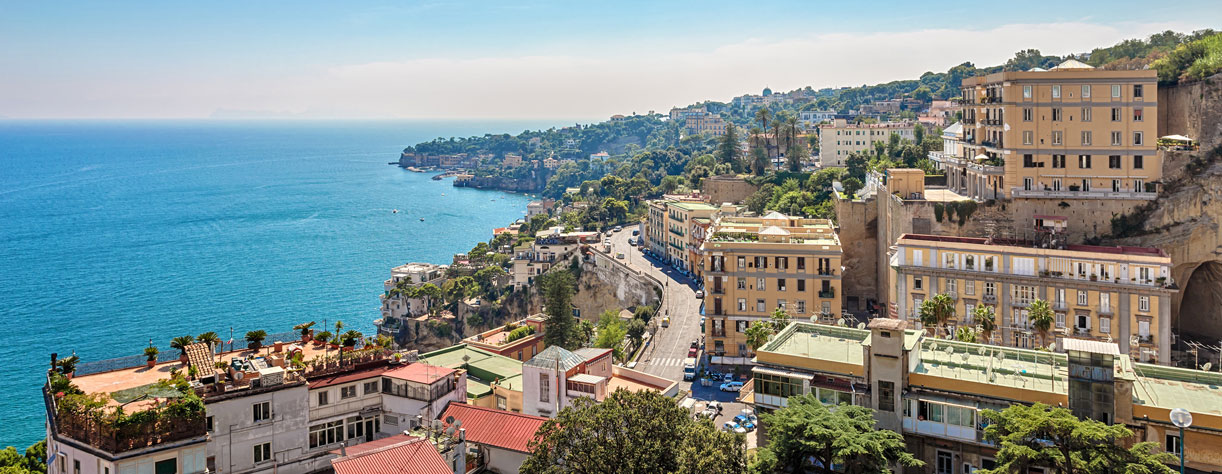 The beautiful coast of Naples, Italy