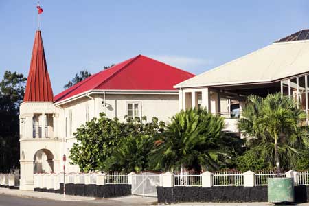 Tongan Parliament building in Nuku Alofa