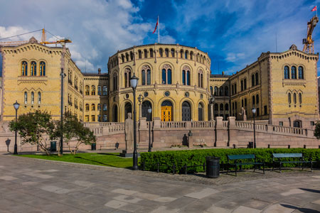 Norwegian Parliament building in Oslo