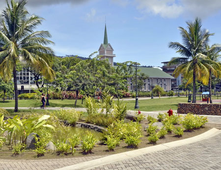 Beautiful park in Papeete, French Polynesia