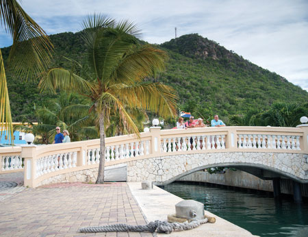 Bridge across the river in St Maarten