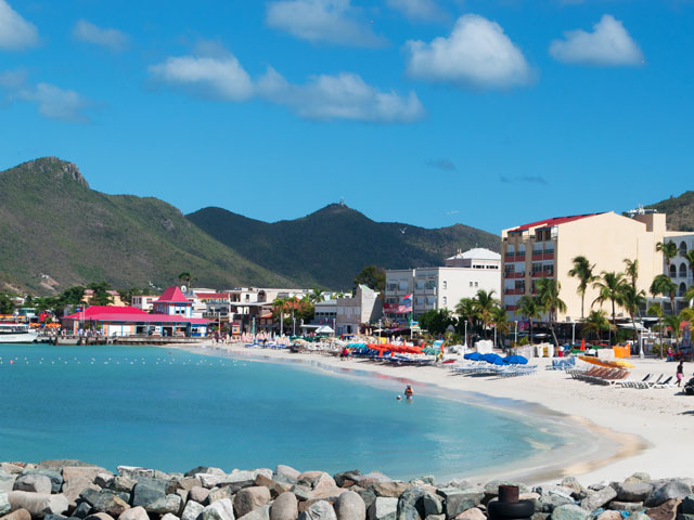 Philipsburg harbour in St Maarten