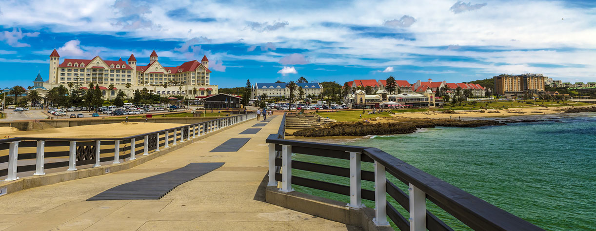  137m long Shark Rock Pier and Hobie Beach in Port Elizabeth