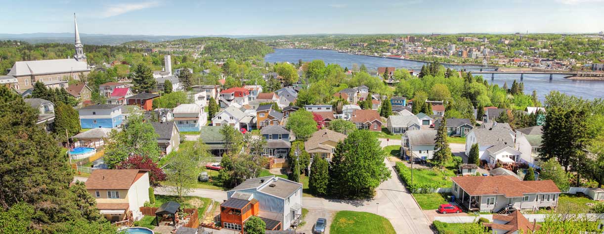 Saguenay city river in Summer, Canada 