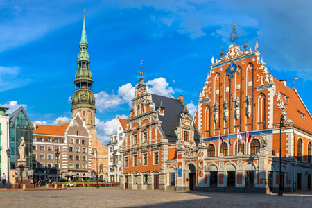 House of the Blackheads in Summer, Riga - Latvia