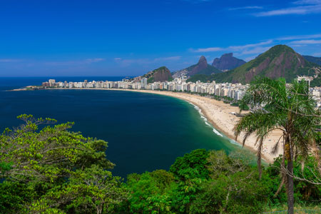 Copacabana beach in Rio de Janerio
