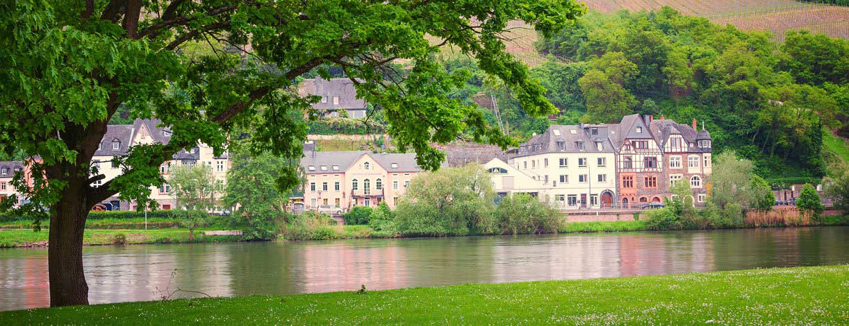 Traditional houses along the Moselle River Traditional houses along the Moselle River