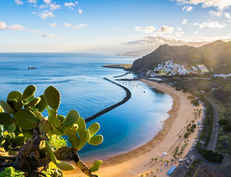 Beautiful coastal view of Santa Cruz, Tenerife Landscapes of the Canary Islands