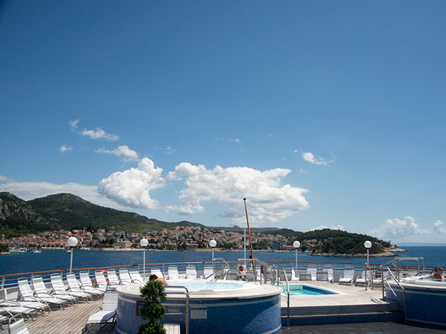 Boudicca docked in Hvar