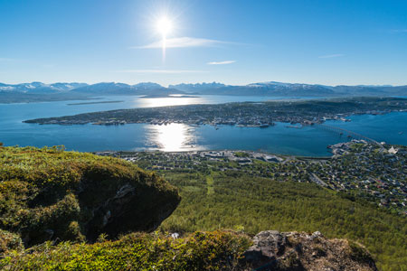 Tromso city in Tromsoya Island