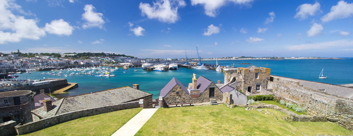 Guernsey harbour seen from Castle Cornet 