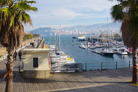 The defensive wall of Vigo, Spain