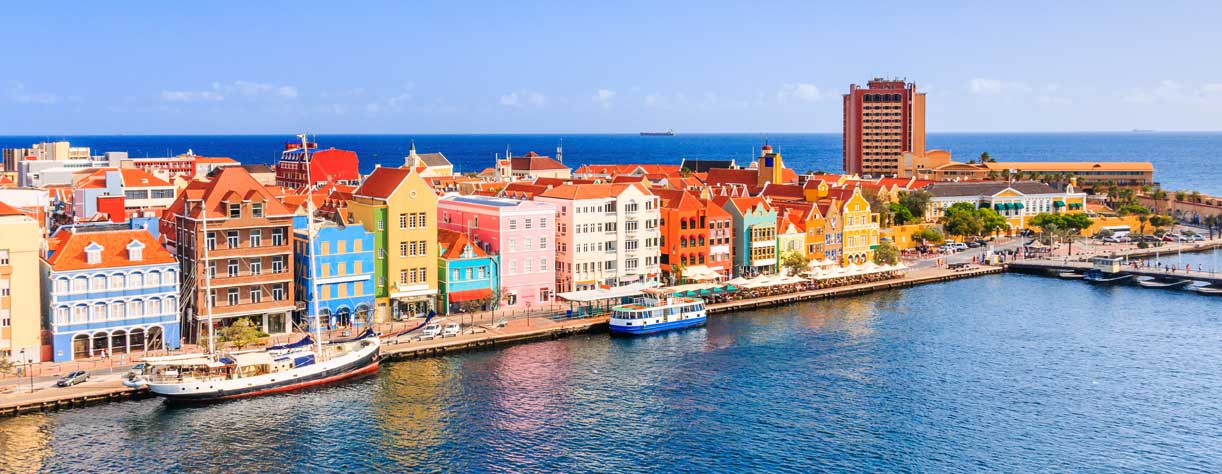 View of downtown Willemstad Curacao Netherlands Antilles
