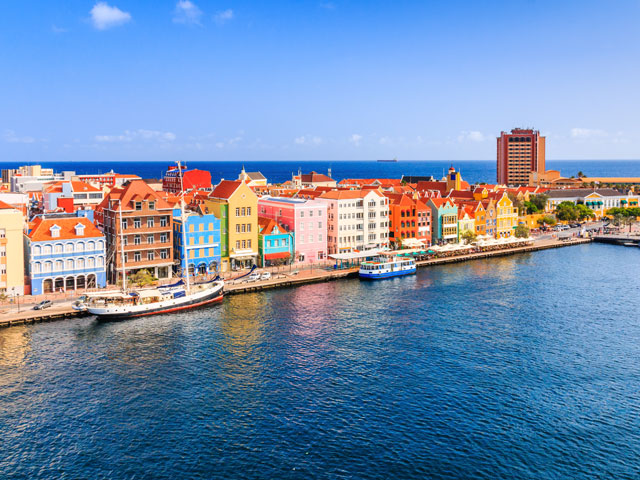 View of downtown Willemstad Curacao Netherlands Antilles