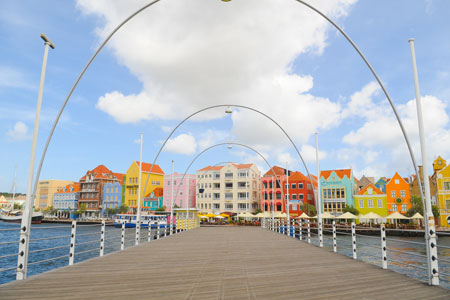 Queen Emma Bridge in Willemstad, Curacao