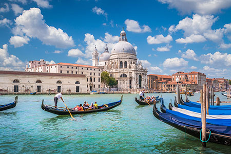 Gondola on Canal Grande, Venice, Italy