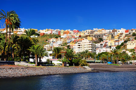 Beach of San Sebastisan de la Gomera in the Canary Islands