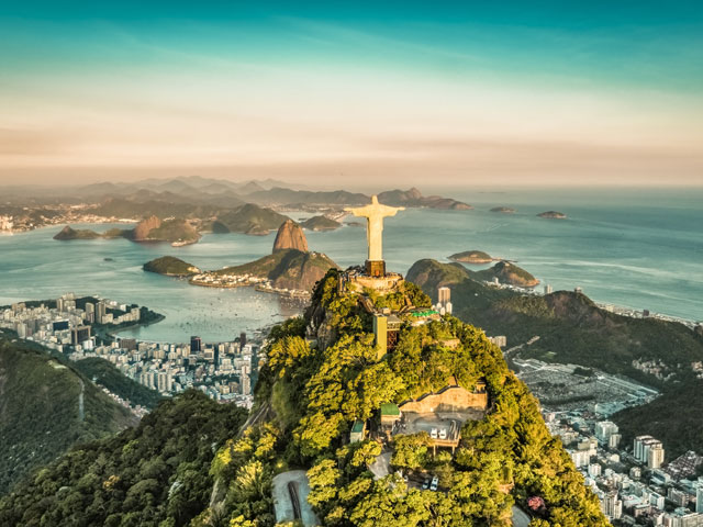 Statue of Christ the Redeemer, Sugar loaf mountain, Rio, Brazil