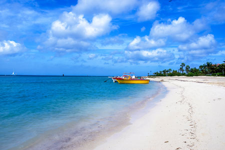 Oranjestad beach in Aruba