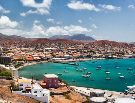 Cape Verde Islands on a sunny day