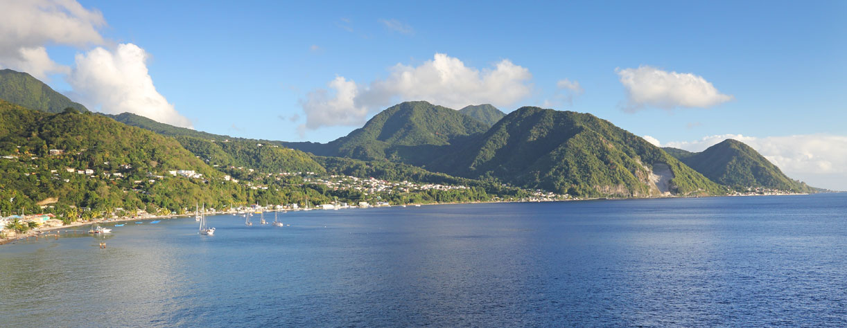Beautiful views of Roseau, Dominica