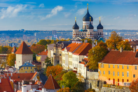 Toompea hill with Russian Orthodox Alexandar Nevsky Cathedral