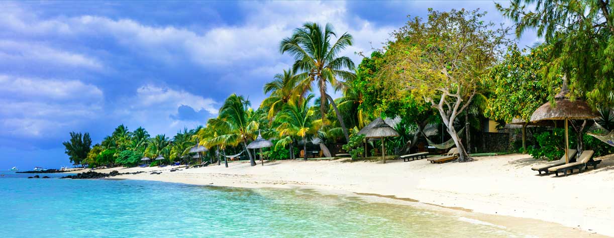 Serene beach in Mauritius