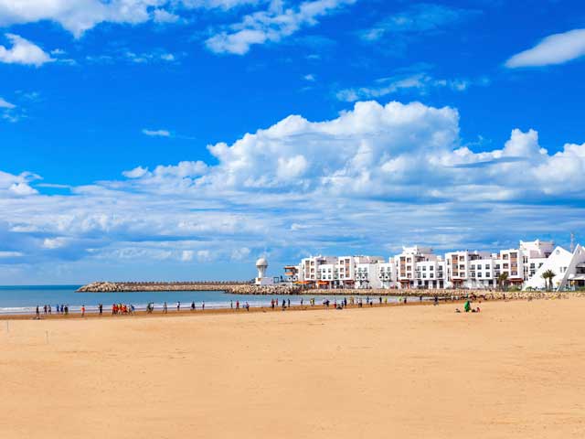 Agadir main beach in Agadir city