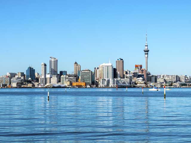 Auckland City View from Bayswater Wharf 