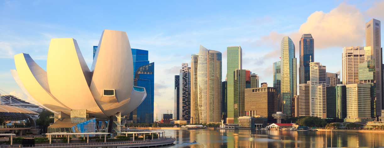 Singapore skyline at Marina Bay