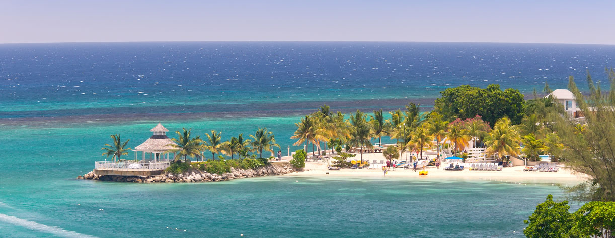 The lovely tropical island of Ocho Rios Jamaica in the Caribbean