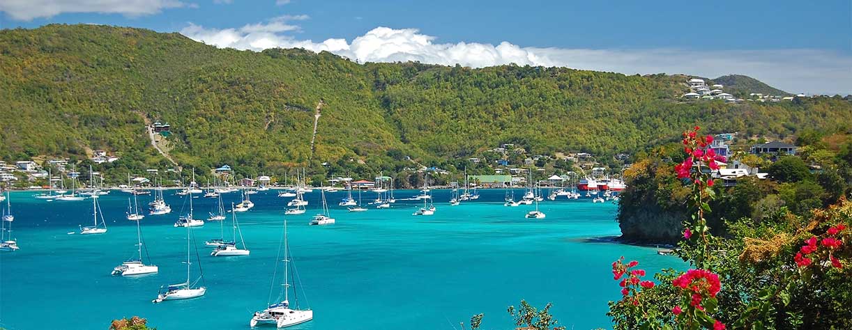 View of Admiralty Bay on Bequia Island