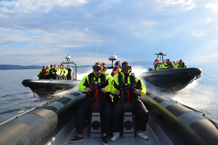 RIB boat on tour