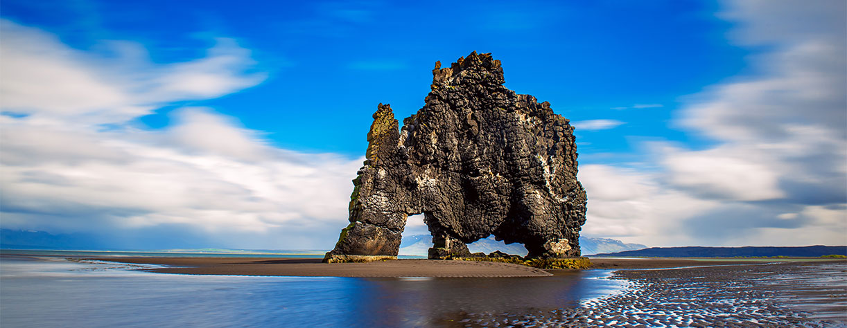 Dinosaur rock in Iceland