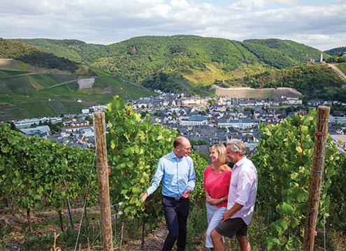 Couple visiting vineyards in Bernkastel-Kues Wines & Vineyards of Rural Germany