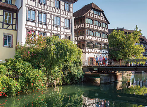 Friends on bridge in Strasbourg, France Tipples & Treasures of the Rhine and Moselle